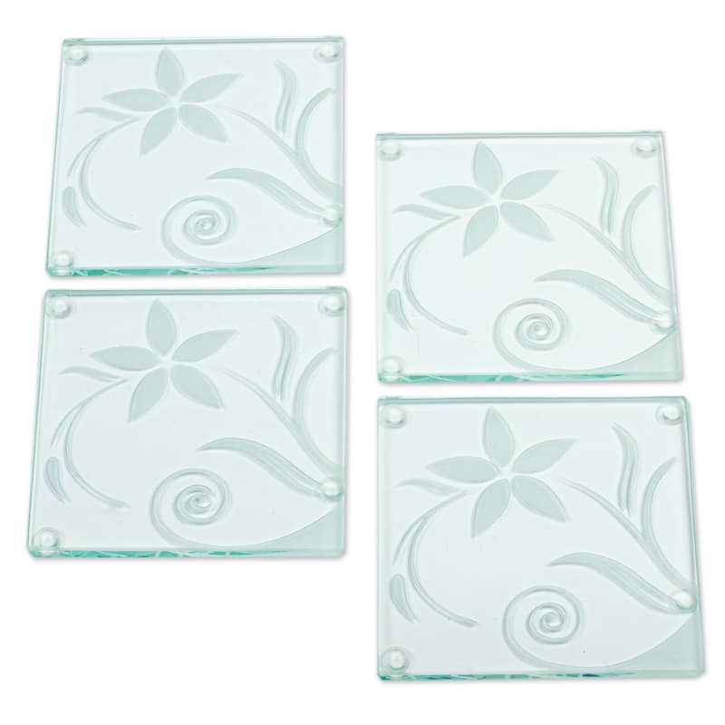 Novica Handmade Gentle Desert Breeze Glass Coasters (Set Of 4)