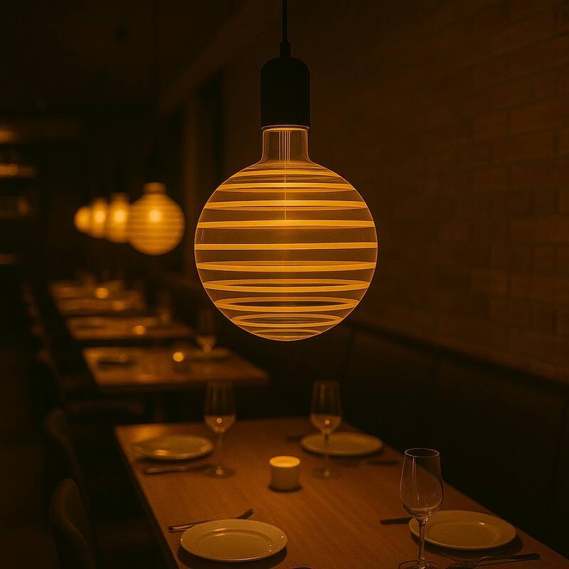 Festive Living LED G125 + COB Bulb Indoor/Outdoor Covered Edison Bulbs, E26 Base - Aurora Saturn