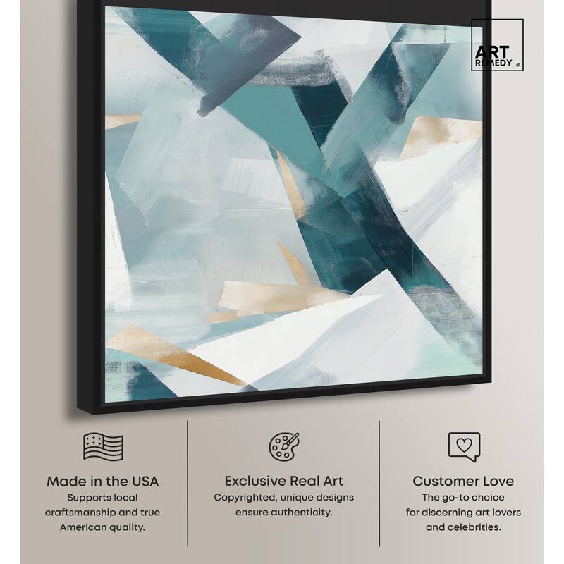 Cerulean Shard Canvas by Art Remedy