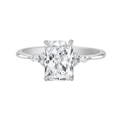 Auriya 14k Gold 5 3/5ctw Lab grown Radiant Nature's Inspired Diamond Engagement Ring (F-G VS)
