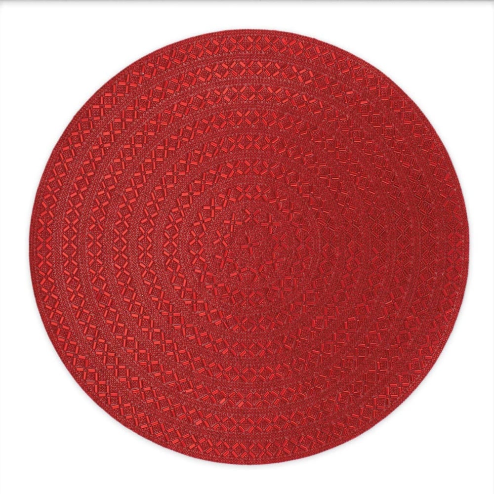 Sparkles Home Madison Avenue Round Rhinestone Placemat
