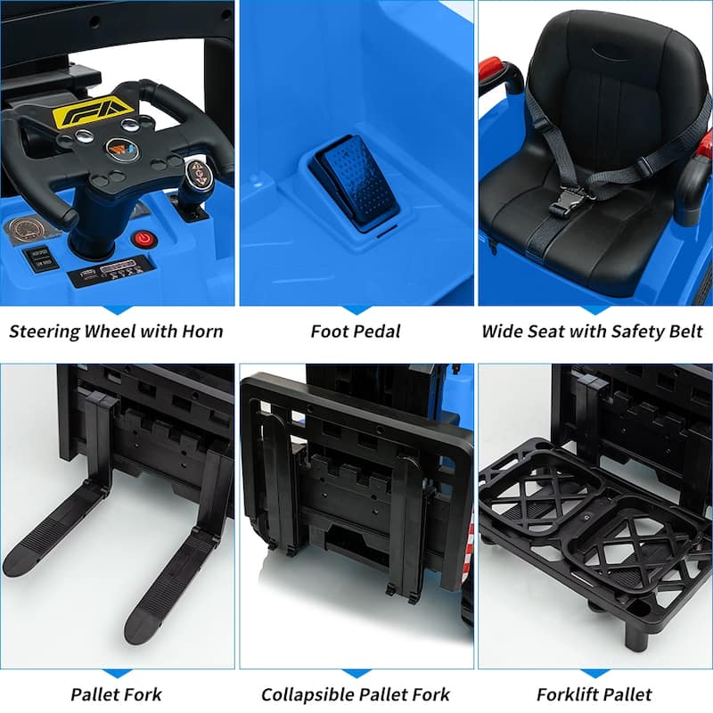 12V Kids Ride-On Forklift Truck with Remote Control,