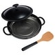 preview thumbnail 1 of 9, Curtis Stone Dura-Pan Nonstick All Day Chef's Pan with Steamer & Tool Refurbished Black