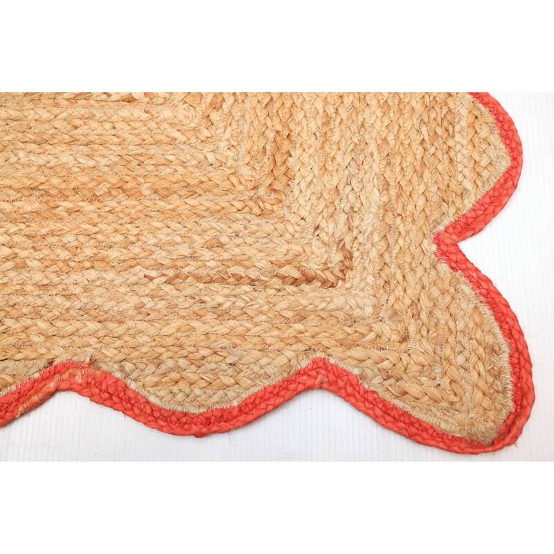 ECARPETGALLERY Braided Weave Palas Denizli Tan Jute Rug - 2'7 x 6'6