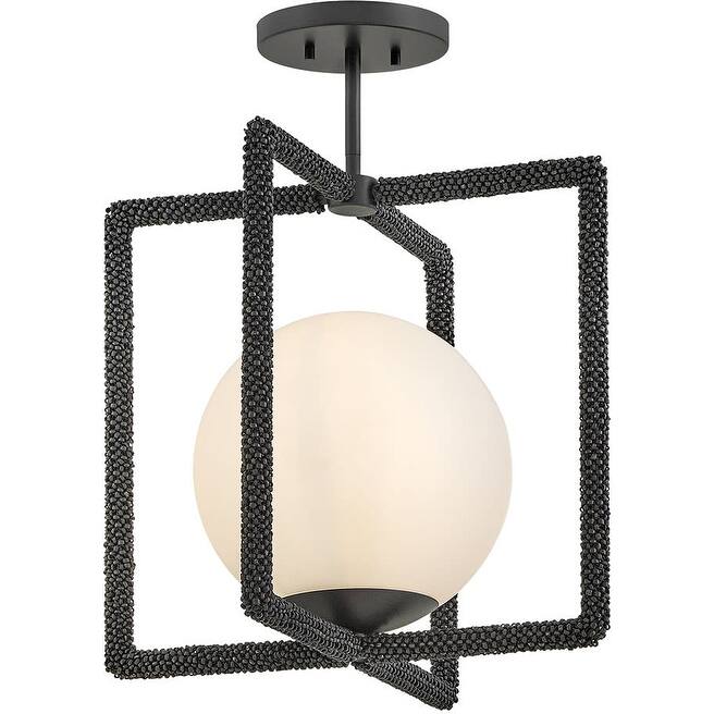 Hinkley Lighting 48511 Keona 16" Wide LED Semi-Flush Globe Ceiling - Painted Black Oxide
