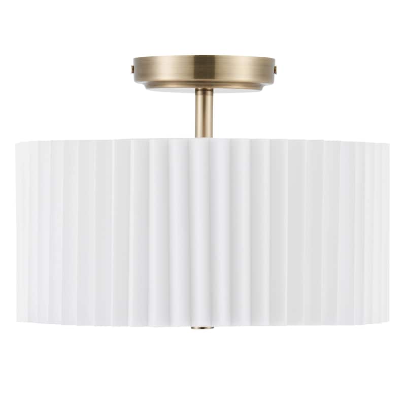 CO-Z 2-Light Modern Semi Flush Mount Ceiling Light Fixture - Gold - Gold