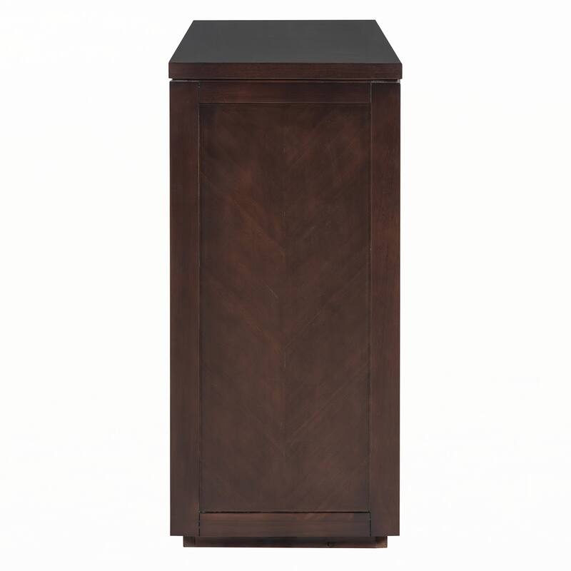 55" Rustic Wooden Entryway Console Table(Espresso)