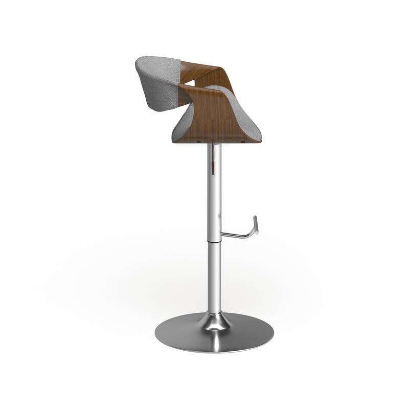 Carson Carrington Sauda Mid-century Modern Walnut WoodAdjustable Bar Stool