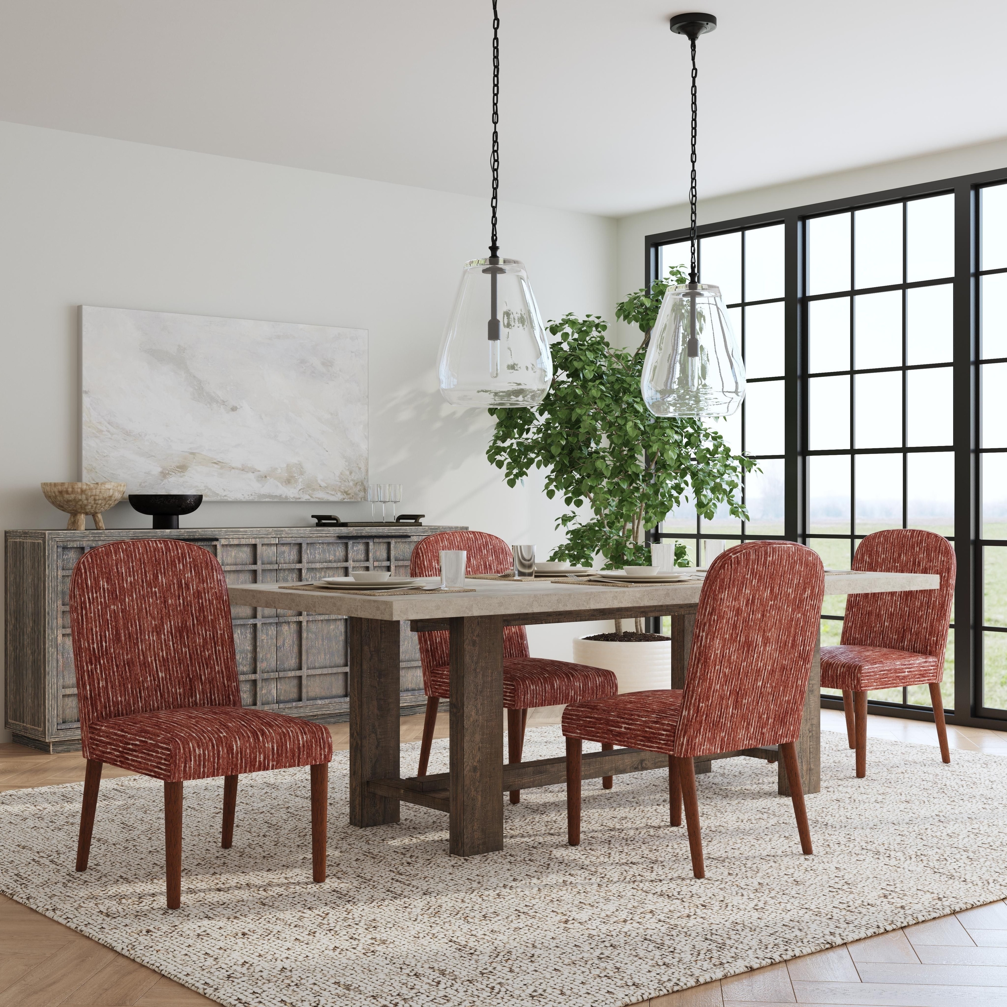 HomePop Rounded back Upholstered Dining chair Single Pack