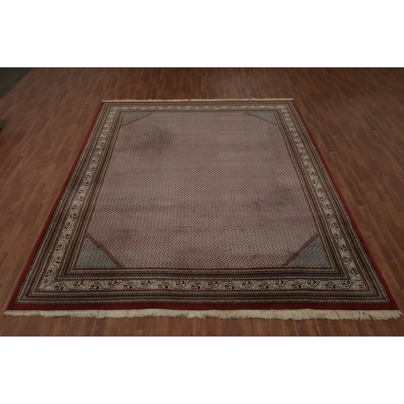 Hand Knotted Oriental 100% Wool Carpet Traditional Geometric Oranges & Rust Botemir Area Rug - 11' 10'' X 8' 10''