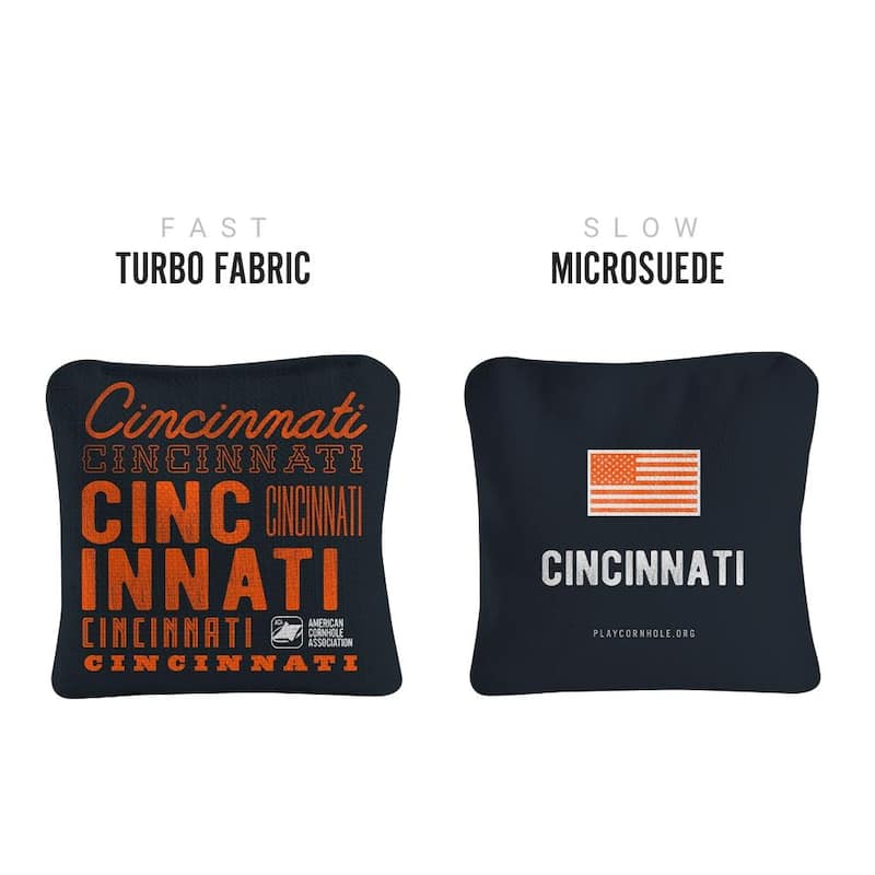 Cincinnati Football Black Dual Sided Cornhole Bags