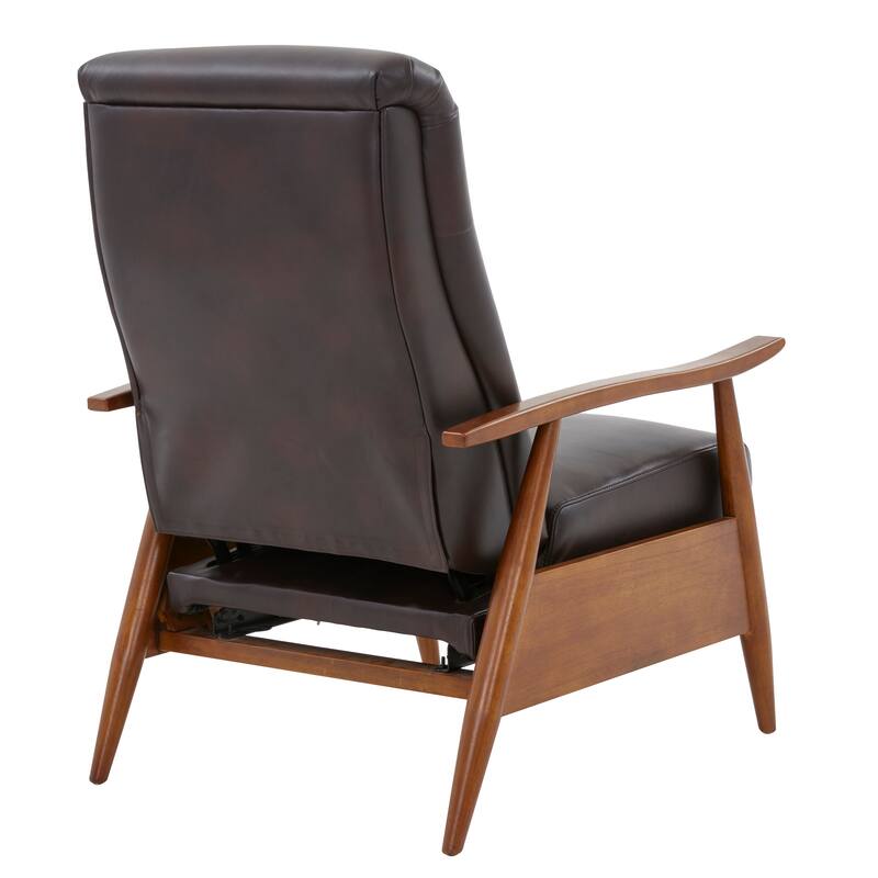 Sienna Upholstered Wood Push Back Recliner by Greyson Living