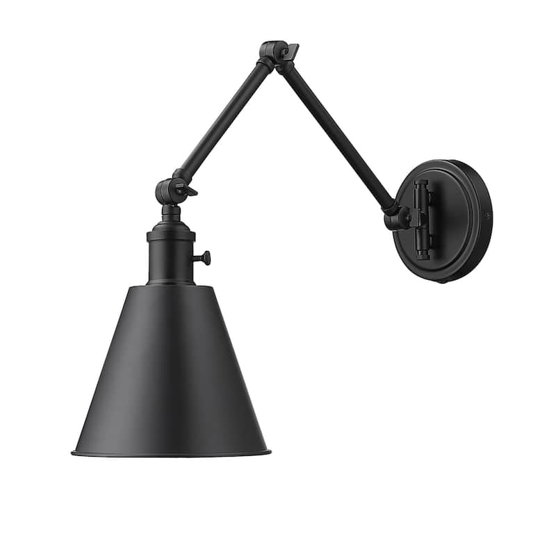 Z-Lite 349S Gayson 8" Tall Wall Sconce - Matte Black