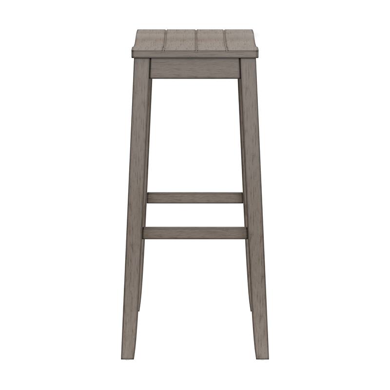 Hillsdale Furniture Fiddler Wood Backless Bar Height Stool, Aged Gray - 30"H x 18"W x 12"D - 30"H x 18"W x 12"D