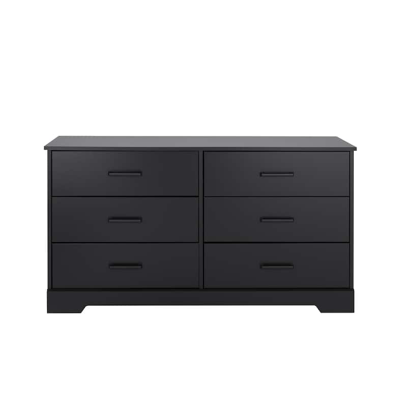 Prepac Rustic Ridge Farmhouse Chest, Wooden Bedroom Dresser with 6 Storage Drawers