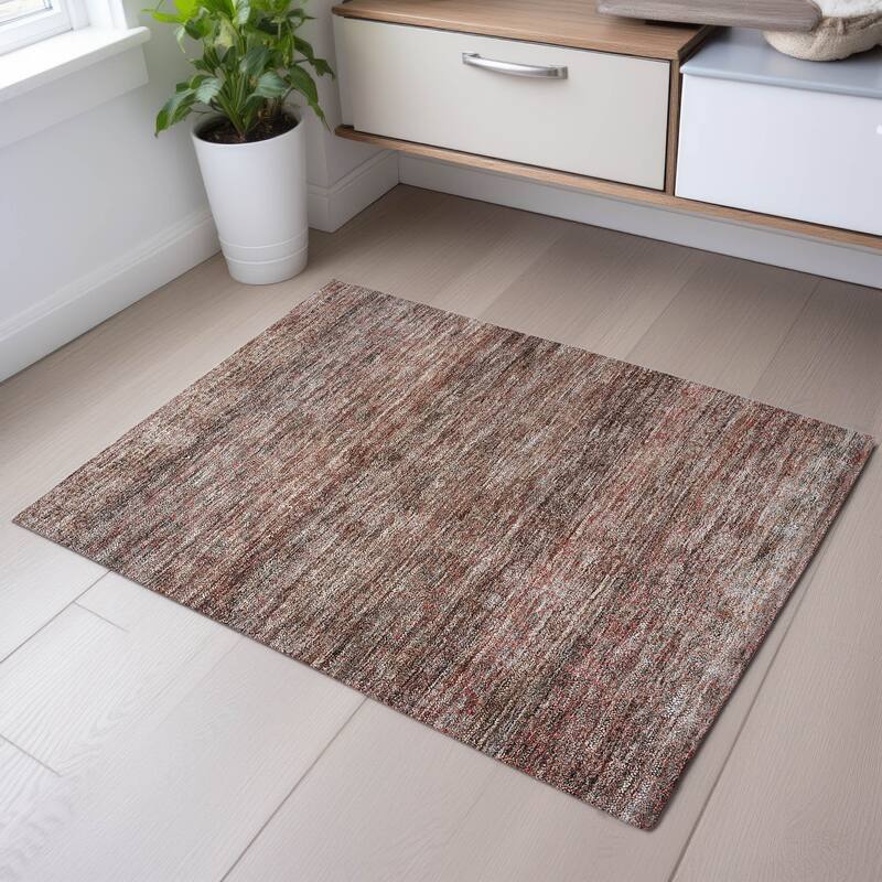 Premium Washable Super Soft Ombre Solid Mayfield Rug - Coral - 1'8" x 2'6"