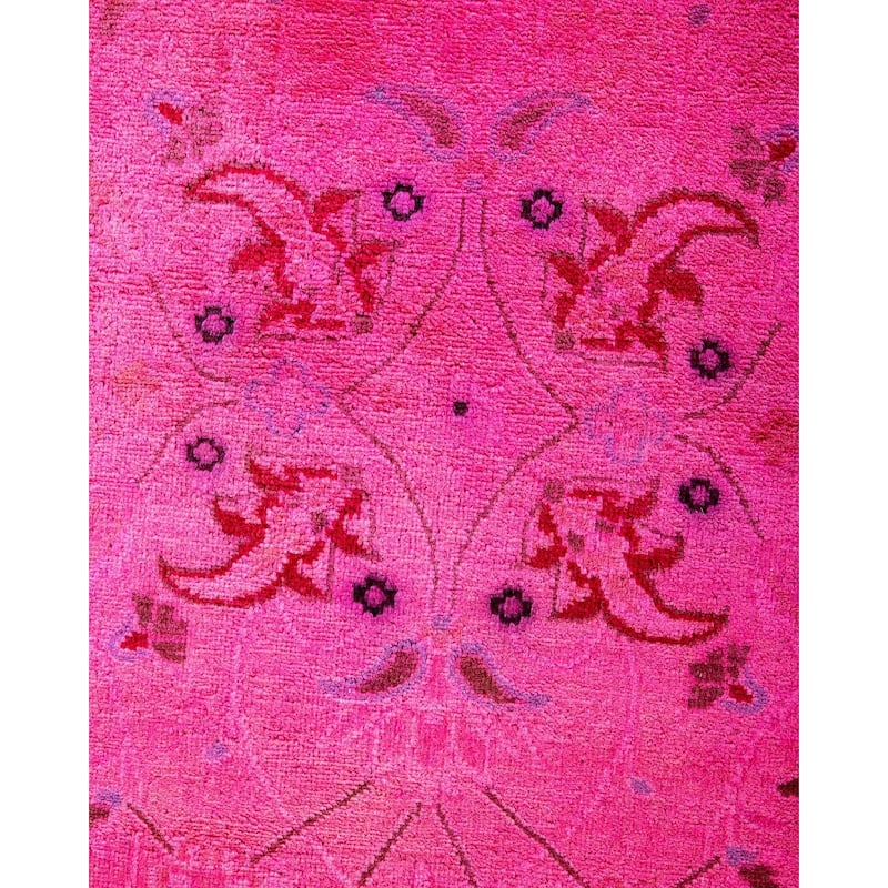 Vibrance, One-of-a-Kind Hand-Knotted Area Rug - Pink, 2' 7" x 13' 10" - 2' 7" x 13' 10"