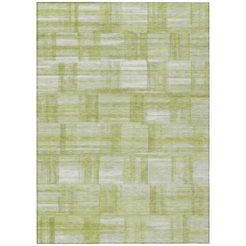 Machine Washable Indoor/ Outdoor Solid Hatches Chantille Rug