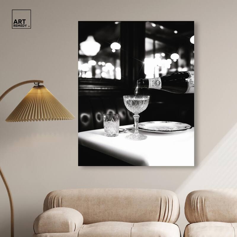 Sparkling in Monochrome II Canvas by Art Remedy, Gallery Wrapped