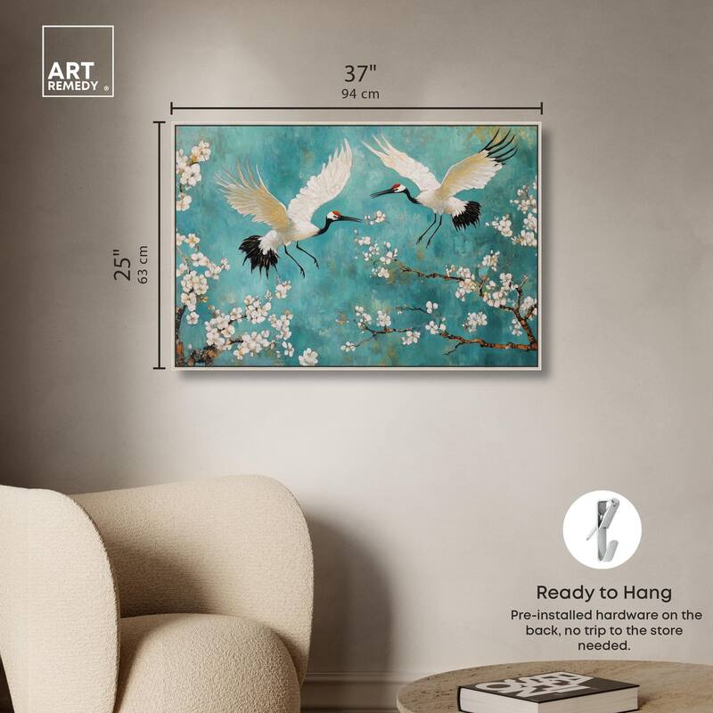 Gentle Tiger Nap Canvas Elegant Birds by Art Remedy