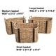 preview thumbnail 5 of 13, DreamPatio Rosa Water Hyacinth Basket Set with PU Leather (3 pieces)