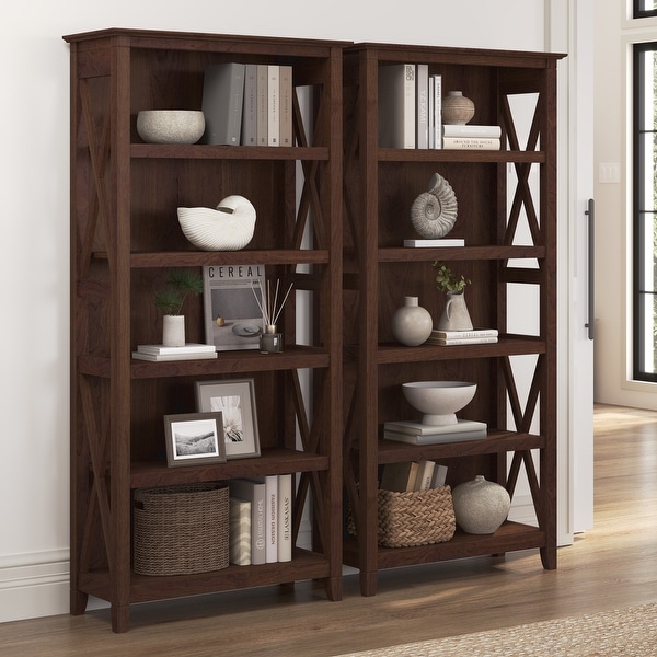 Key West 5 Shelf Bookcase Set by Bush Furniture - On Sale - Bed