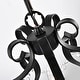 preview thumbnail 10 of 11, Antique Black 5-Light Candle Style Chandelier with Crystal