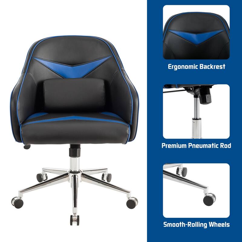 Costway Office Chair Task Desk Swivel Adjustable Height w/ Massage