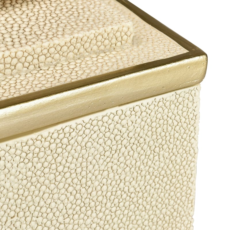 Elk Home Brenner Off White Fabric 5.25 Inch Wide Box