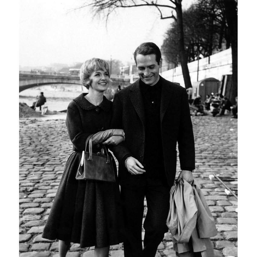 Joanne Woodward and Paul Newman in Paris Blues Photo Print Bed