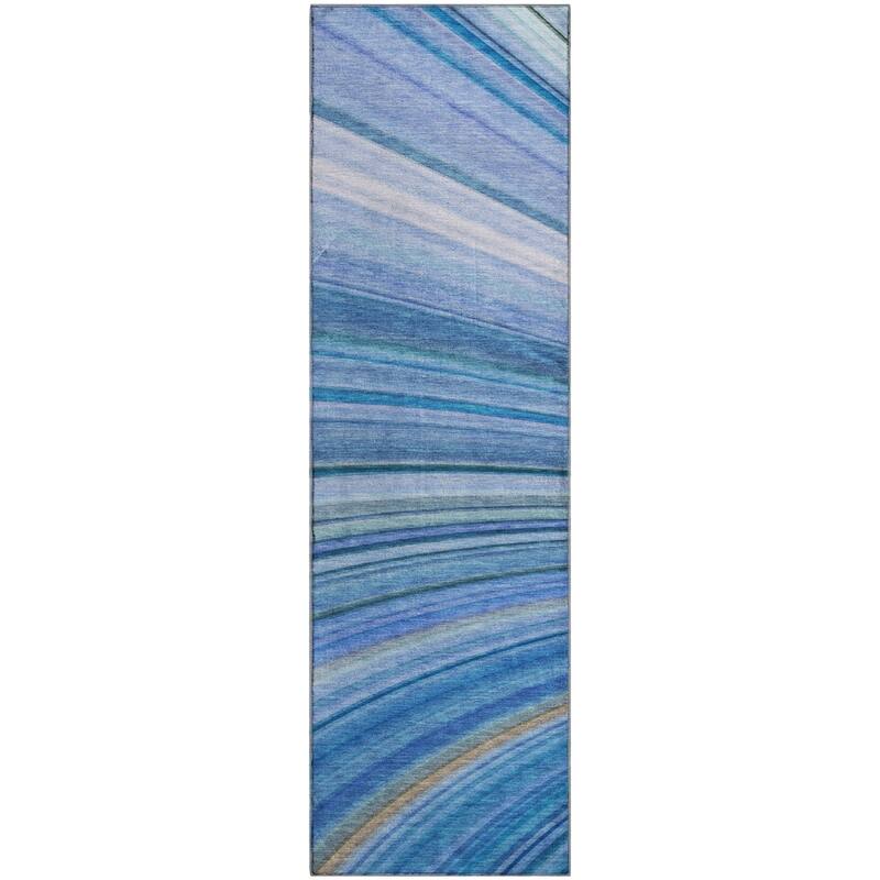 Premium Washable Super Soft Striped Abstract Mayfield Rug