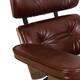 Mid Century Modern Lounge Chair and Ottoman with Real Leather for Home Office Living Room