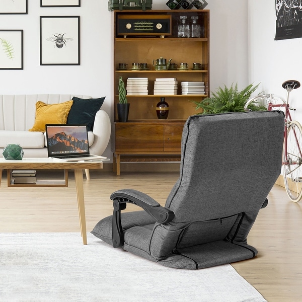 Costway 14 Position Floor Chair Lazy Sofa w Adjustable Back