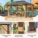 preview thumbnail 132 of 142, Outdoor Hardtop Gazebo Pergola w Galvanized Steel Roof and Aluminum Frame, Prime Curtains and nettings include