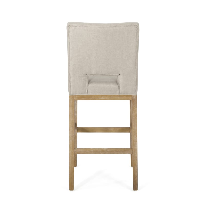 Coloma Fabric and Rubberwood 31 Inch Barstools (Set of 2) by Christopher Knight Home
