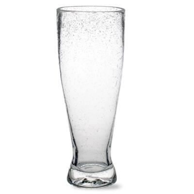 Bubble Glass Pilsner - 25oz Clear Drinkware, Dishwasher Safe, Everyday Use, 9in H x 3in Dia, Perfect for Beer and Beverages