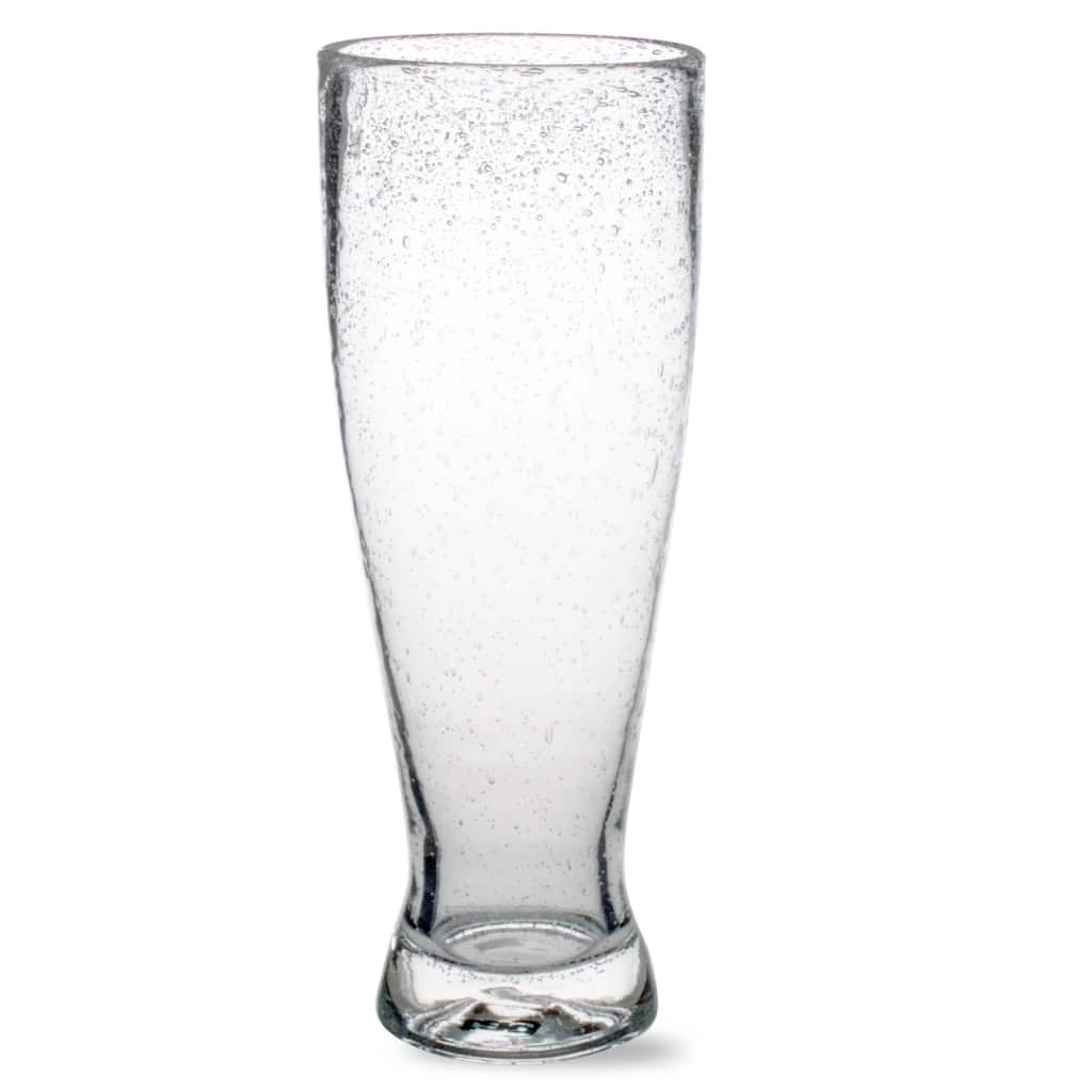 Bubble Glass Pilsner - 25oz Clear Drinkware, Dishwasher Safe, Everyday Use, 9in H x 3in Dia, Perfect for Beer and Beverages