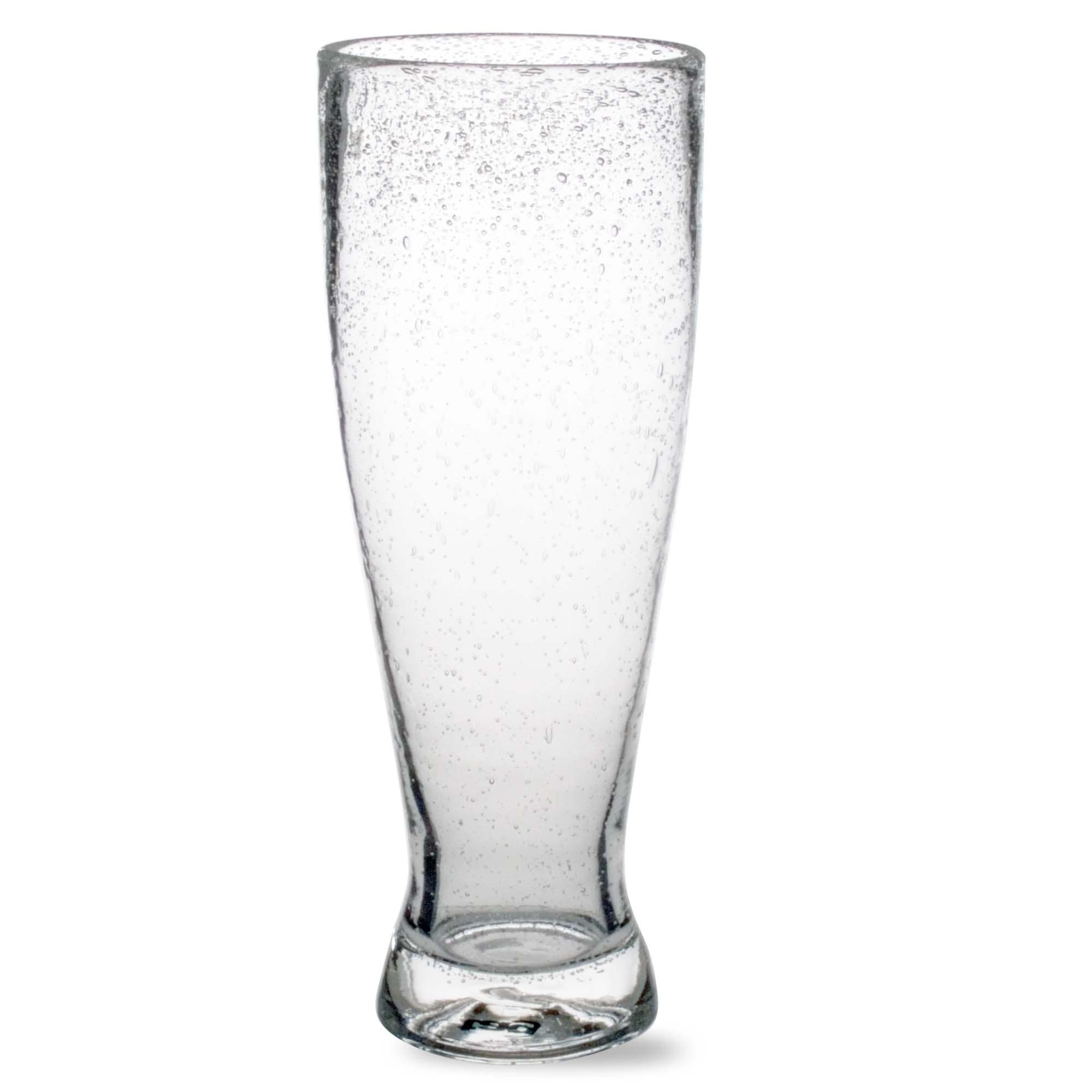 Bubble Glass Pilsner - 25oz Clear Drinkware, Dishwasher Safe, Everyday Use, 9in H x 3in Dia, Perfect for Beer and Beverages