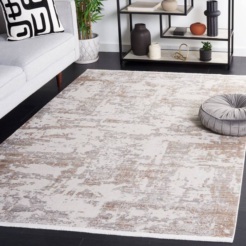 SAFAVIEH Diamond Natsuo Modern Abstract Fringe Rug