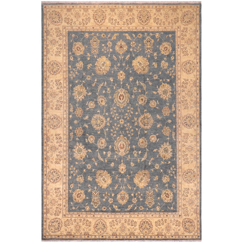 Classic Ziegler Kaylah Gray/Tan Wool Rug - 8'10'' x 11'10''