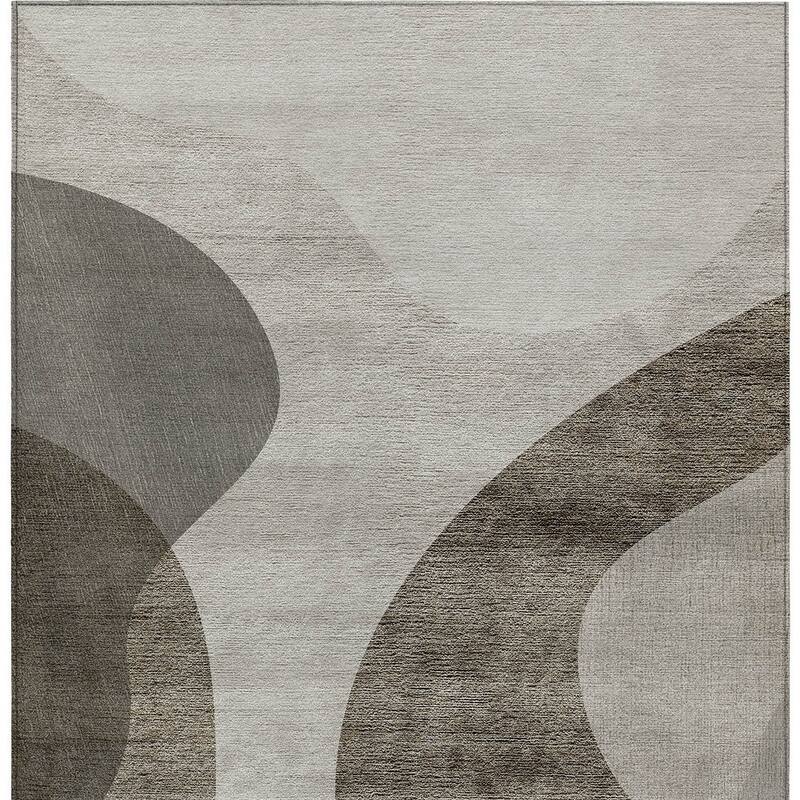 HomeRoots Abstract Transitional Rectangle Outdoor Rug