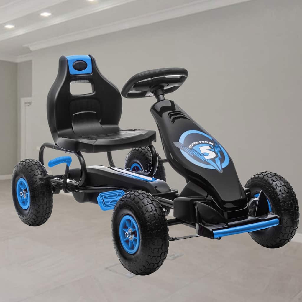 Kids Pedal Go Kart Ride-On Car with Adjustable Ergonomic Seat, Handbrake, Suspension, and Durable Rubber Wheels