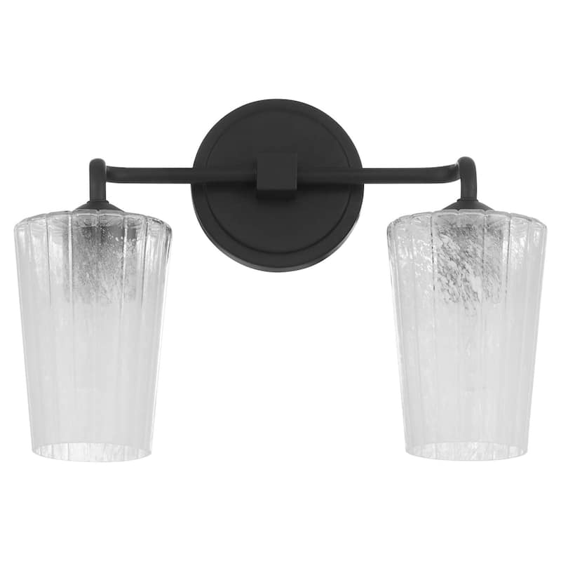 Quorum International 5238-2 Goodwin 2 Light 15" Wide Vanity Light - Matte Black