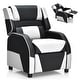 preview thumbnail 14 of 51, Gymax Gaming Recliner Sofa PU Leather Armchair for Kids Youth w/ White