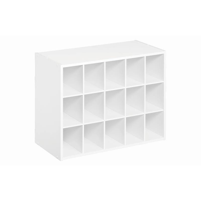 ClosetMaid Stackable Storage 15-Shoe Cube Organizer - White