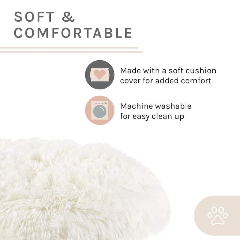 Sam's Pets Kuai Cat Bed Bent Wood Faux Fur Small Dark Brown