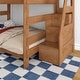preview thumbnail 5 of 22, Max and Lily Modern Farmhouse Queen Over Queen Bunk Bed With Staircase