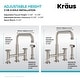 preview thumbnail 87 of 165, Kraus Urbix Industrial Solid Brass Kitchen Faucet