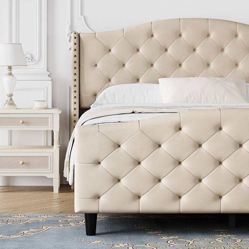 Bed Frame with Headboard and Footboard