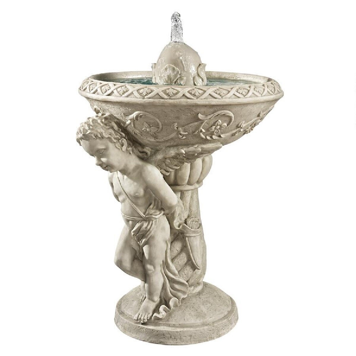 Shop 25 5 Pondering Cherubic Child Outdoor Garden Fountain N A